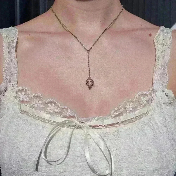 Elegant  white pearl & silver rosary necklace - Picture 1 of 9